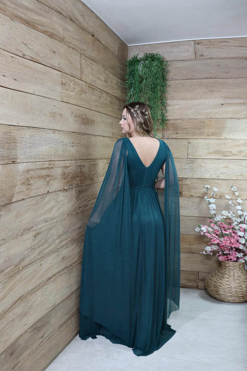 Vestido três listras pequenas com capa
